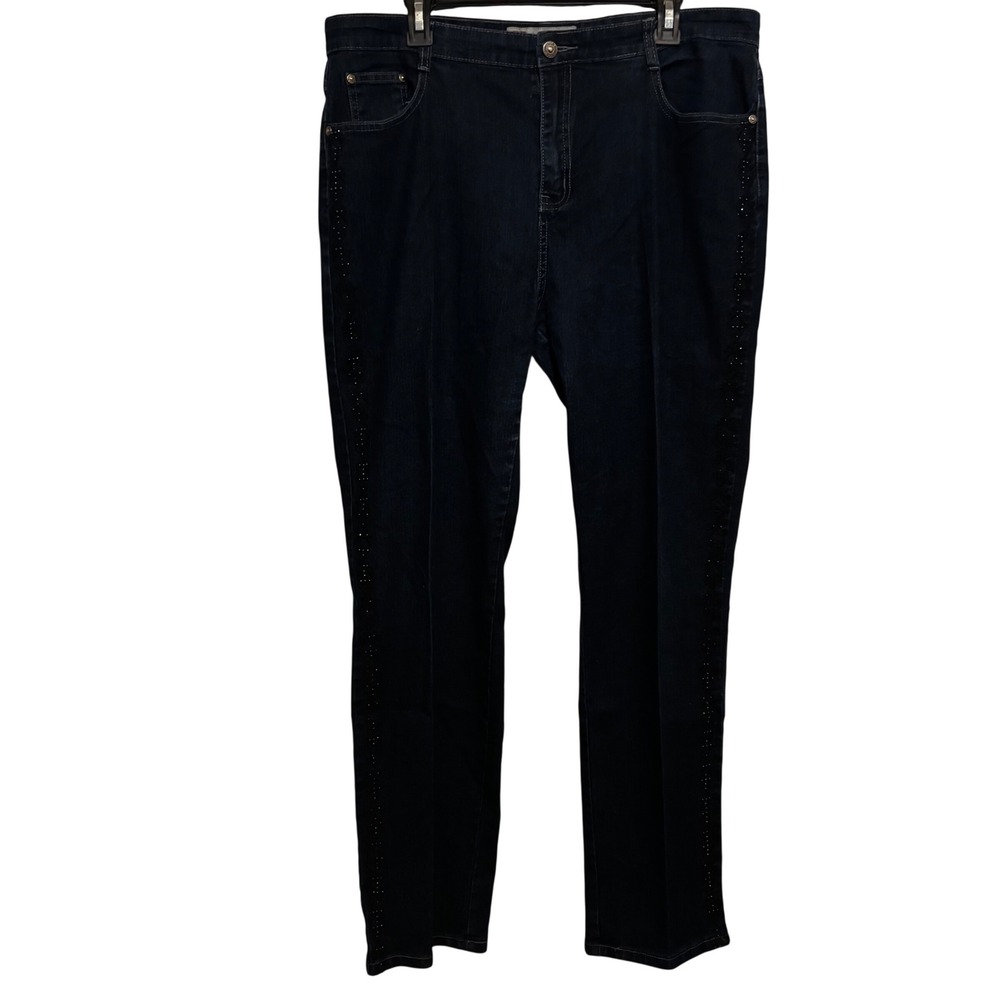COS Jeans Women's Denim Jeans 16 High Rise Embellished‎ Rhinestones